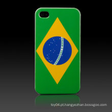 Capa rígida de bandeira brasileira para iPhone